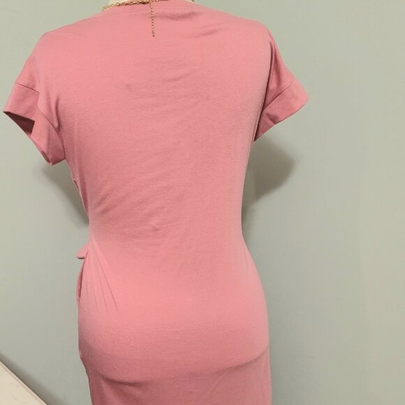 Merokeety Size Med Pink T Shirt Dress - Picture 3 of 7
